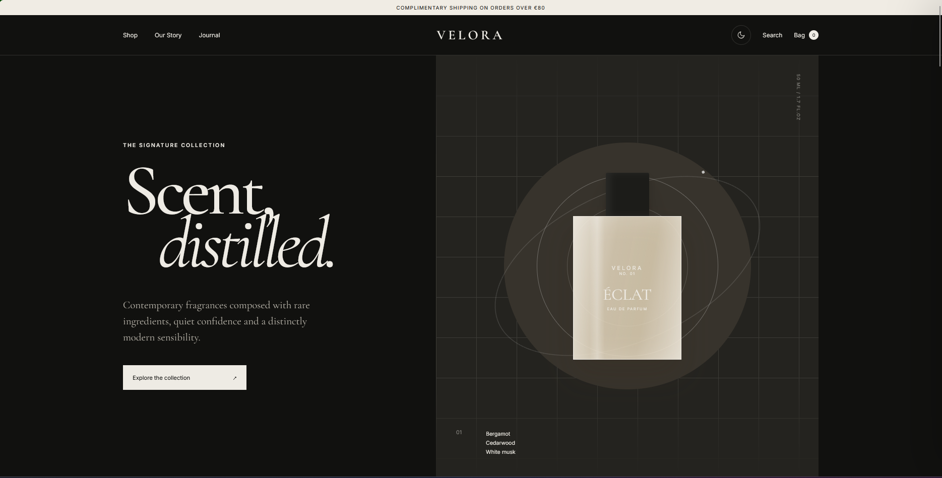 E-commerce website preview